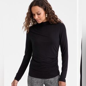 And Now This Chic Black Long Sleeve Women's Mock Neck